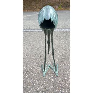 Heron or large vintage solid brass wader, 1970