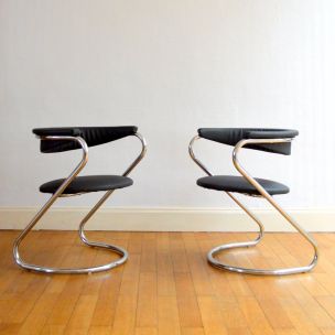 Suite de 4 chaises vintage, 1970 