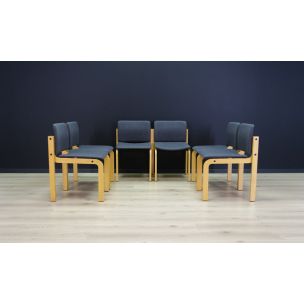 Set of 6 vintage chairs by Fritz Hansen, 1960s-1970s