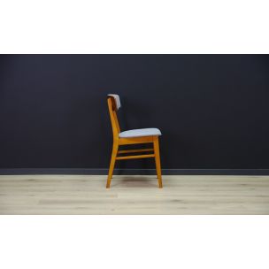 Set of 2 vintage beech wood chairs, Denmark, 1960-70s