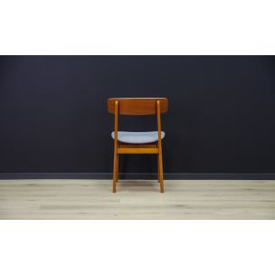 Set of 2 vintage beech wood chairs, Denmark, 1960-70s