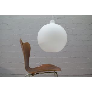 Vintage opaline glass lamp "Globe" by Aloys F. Gangkofner for Peill & Putzler, 1960s