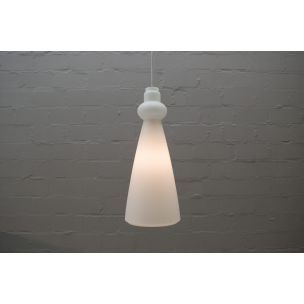 Vintage opaline glass pendant lamp, Germany, 1960s