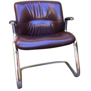 Fauteuil vintage en cuir "Steelcase" , 1970