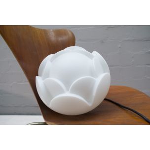 Vintage opaline glass lamp "Water Lily" by Koch & Lowy for Peill & Putzler, 1960s