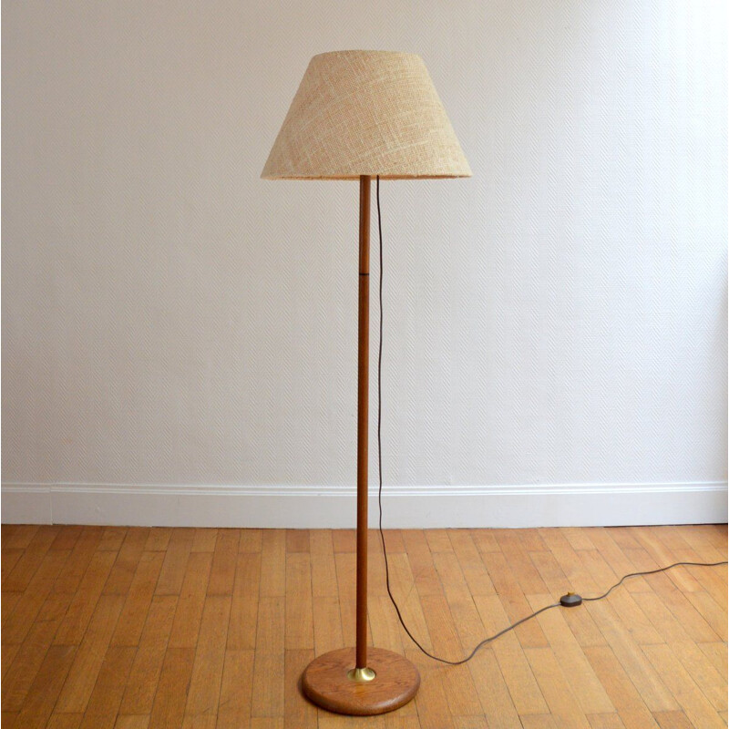 Vintage "Temde" teak floor lamp, Switzerland, 1960