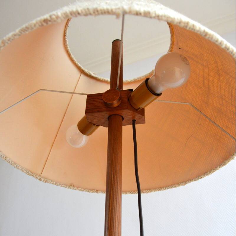 Vintage "Temde" teak floor lamp, Switzerland, 1960