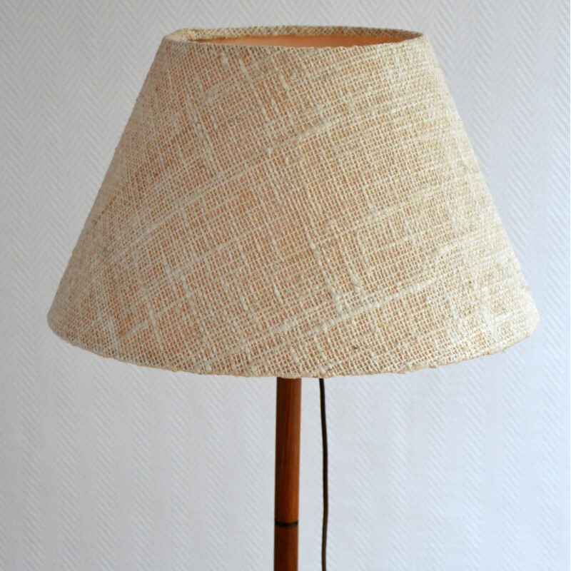 Vintage "Temde" teak floor lamp, Switzerland, 1960