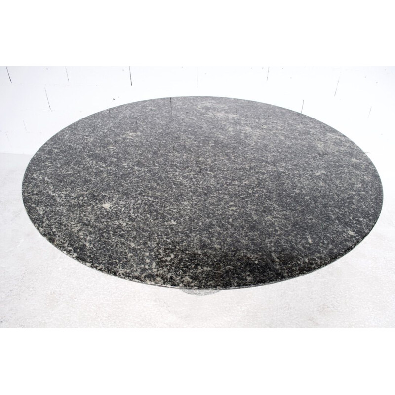 Vintage dining table by Lino Sabattini in granite and steel, 1980s