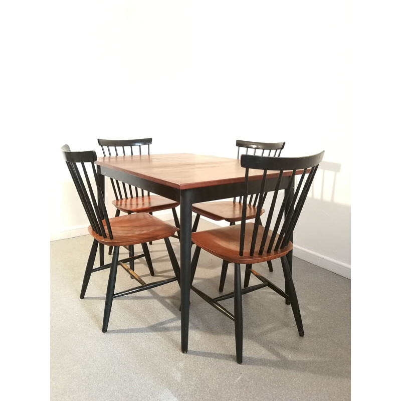 Vintage dining set by Tapiovaara, 1950s