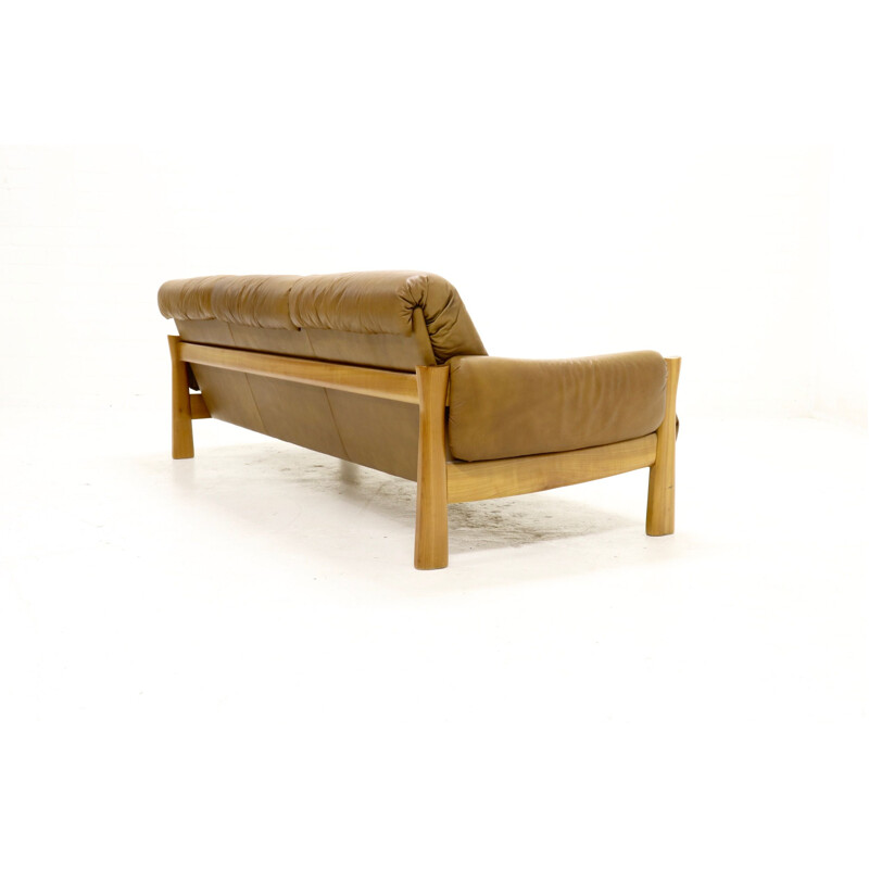 Brazilian style vintage sofa in leather, 1960s