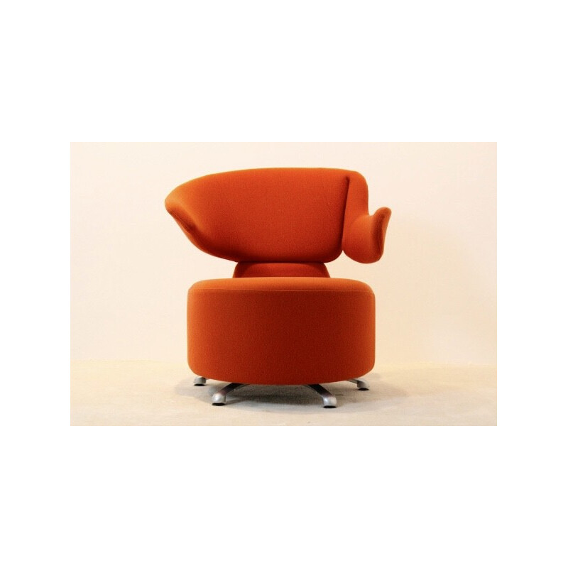 Cassina "Canta" armchair in orange fabric, Toshiyuki KITA - 2000s