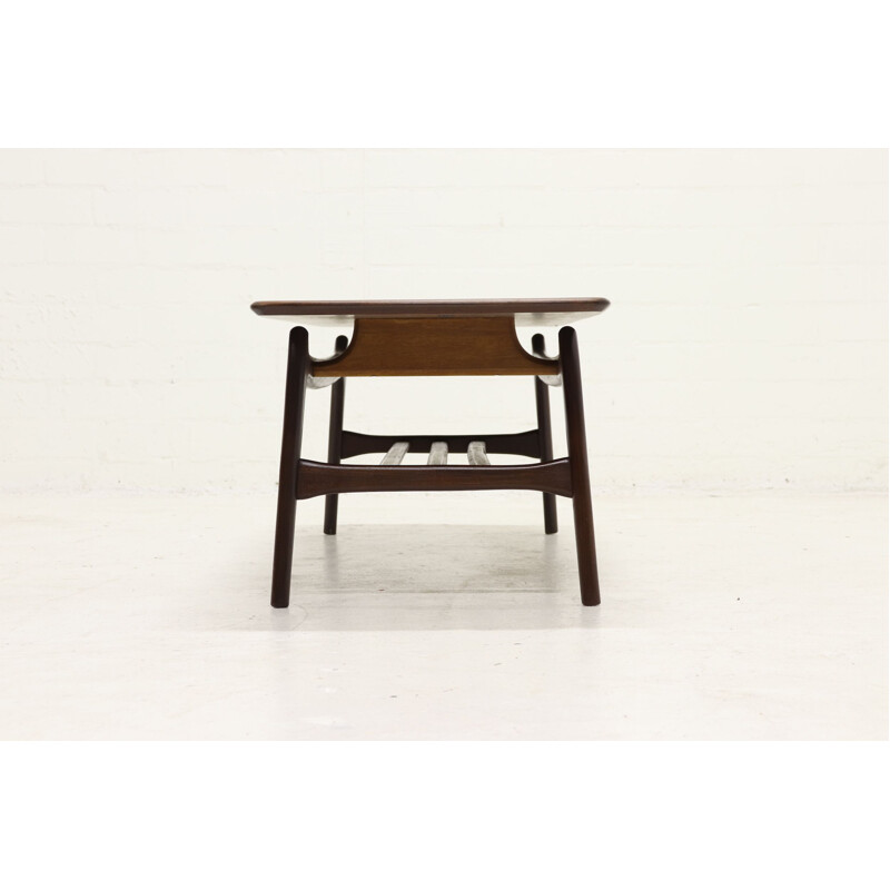 Vintage teak coffee table by Louis van Teeffelen for WeBe, 1950s