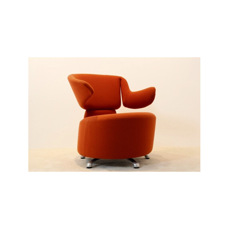 Cassina "Canta" armchair in orange fabric, Toshiyuki KITA - 2000s