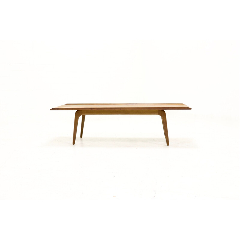 Vintage teak and oak coffee table by Aksel Madsen Bender for Bovenkamp, 1960s