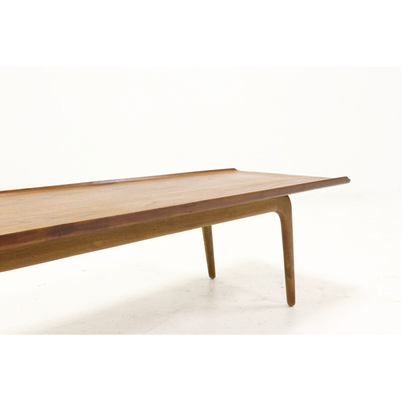 Vintage teak and oak coffee table by Aksel Madsen Bender for Bovenkamp, 1960s