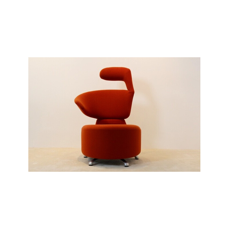 Fauteuil "Canta" Cassina en tissu orange, Toshiyuki KITA - 2000