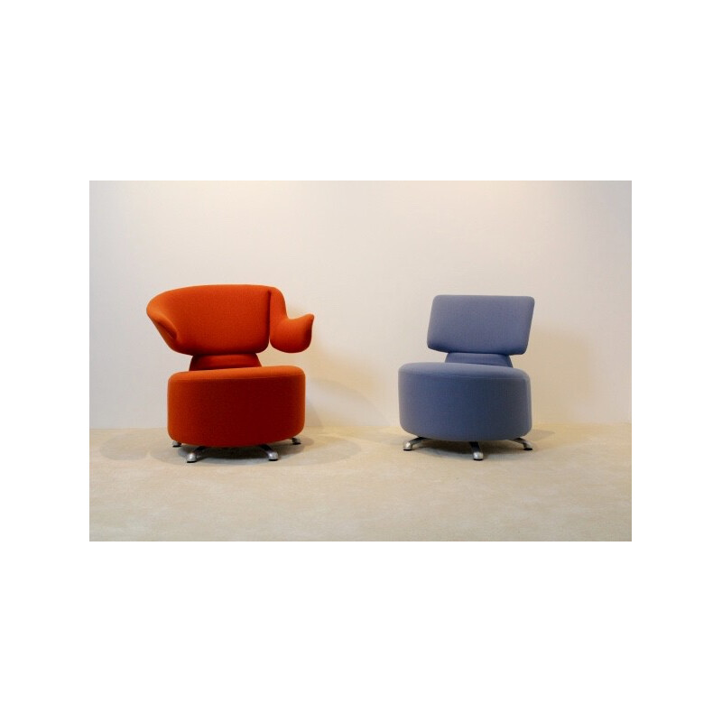 Cassina "Canta" armchair in orange fabric, Toshiyuki KITA - 2000s