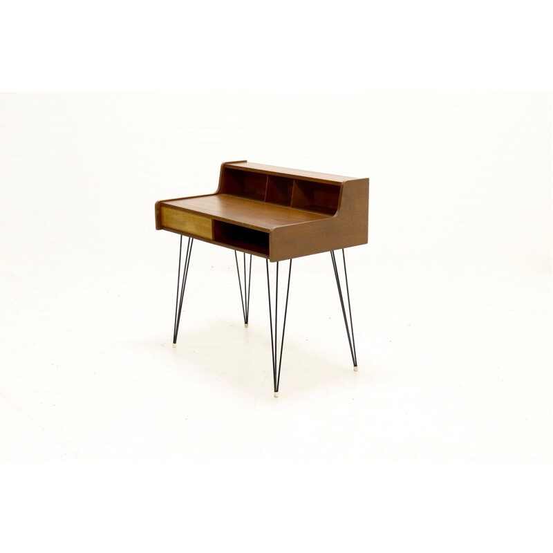 Vintage Dutch design hairpin desk, 1950s