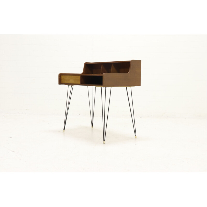 Vintage Dutch design hairpin desk, 1950s