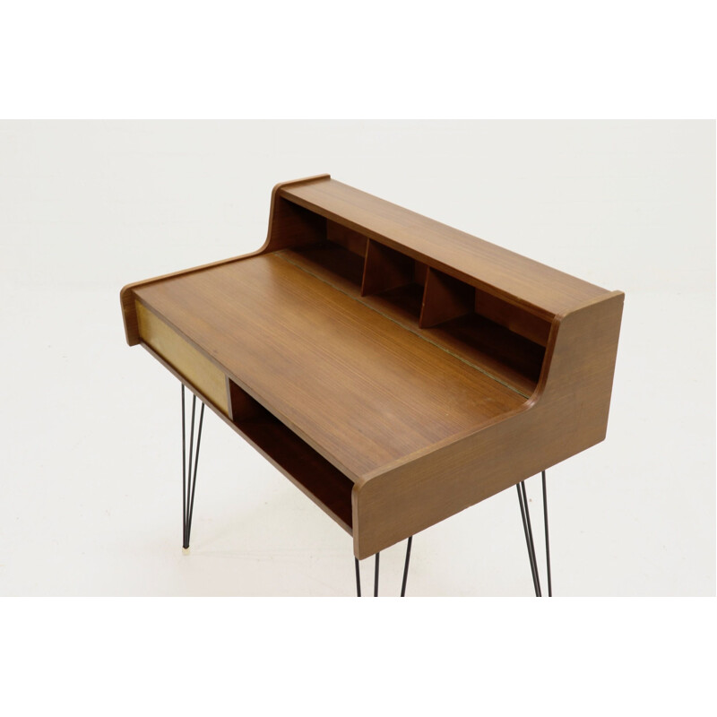 Vintage Dutch design hairpin desk, 1950s