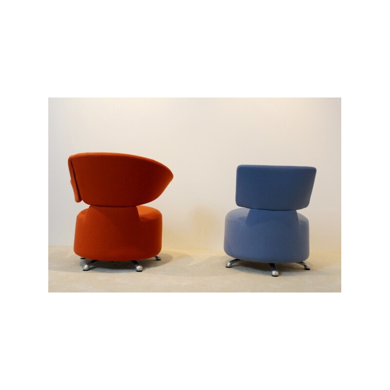 Cassina "Canta" armchair in orange fabric, Toshiyuki KITA - 2000s