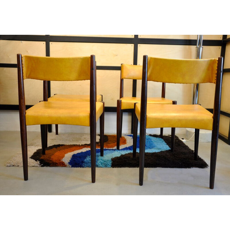 Set of 6 Scandinavian vintage chairs, 1970s