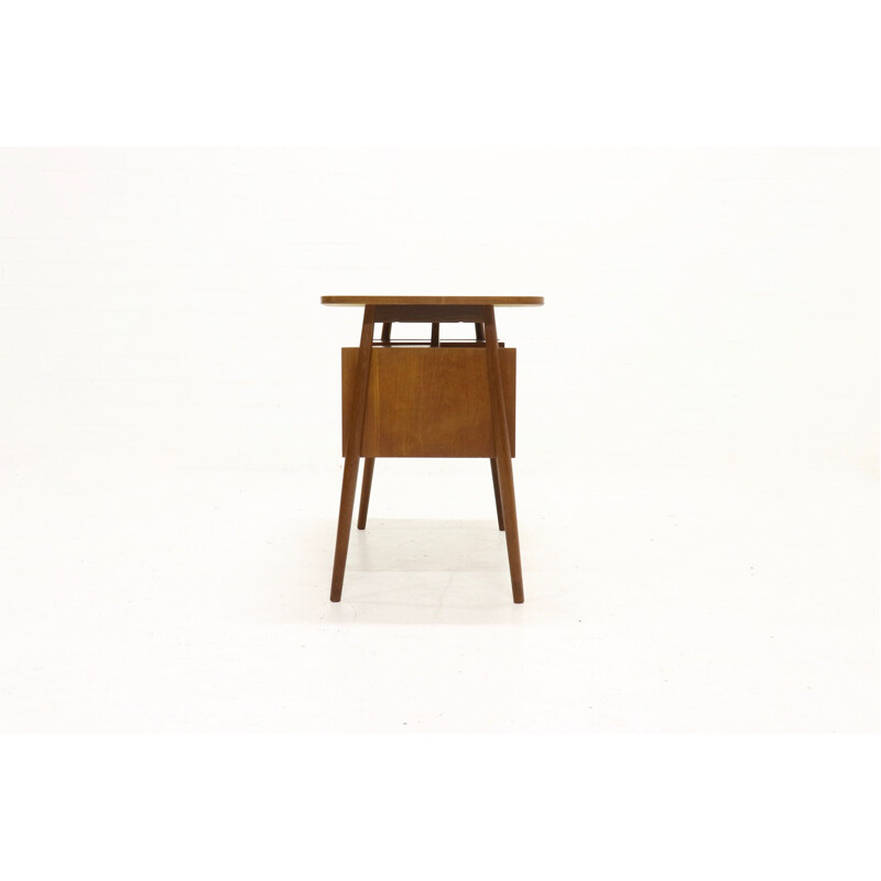 Vintage Danish teak desk by Gunnar Nielsen for Tibergaard, 1960s