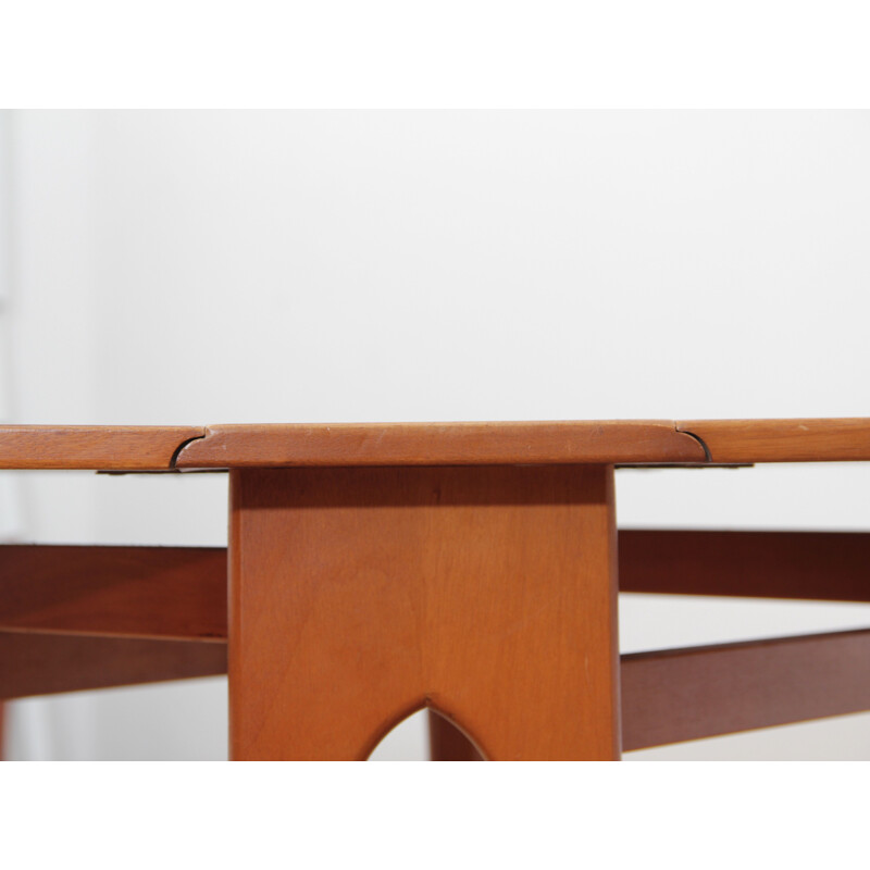 Vintage teak dining table with flaps 