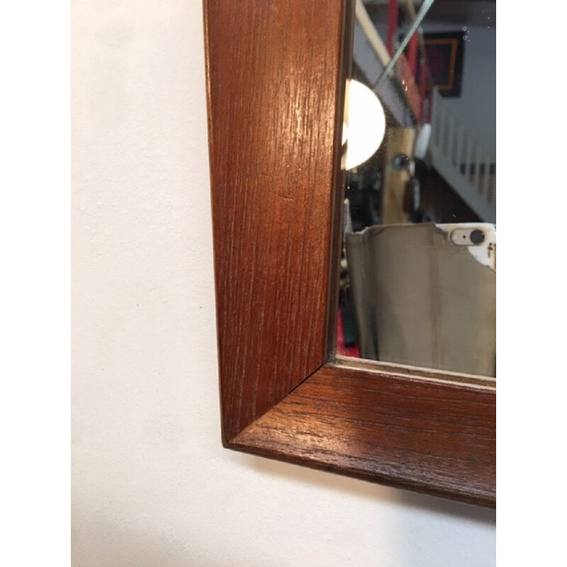 Vintage Scandinavian teak mirror, 1960s