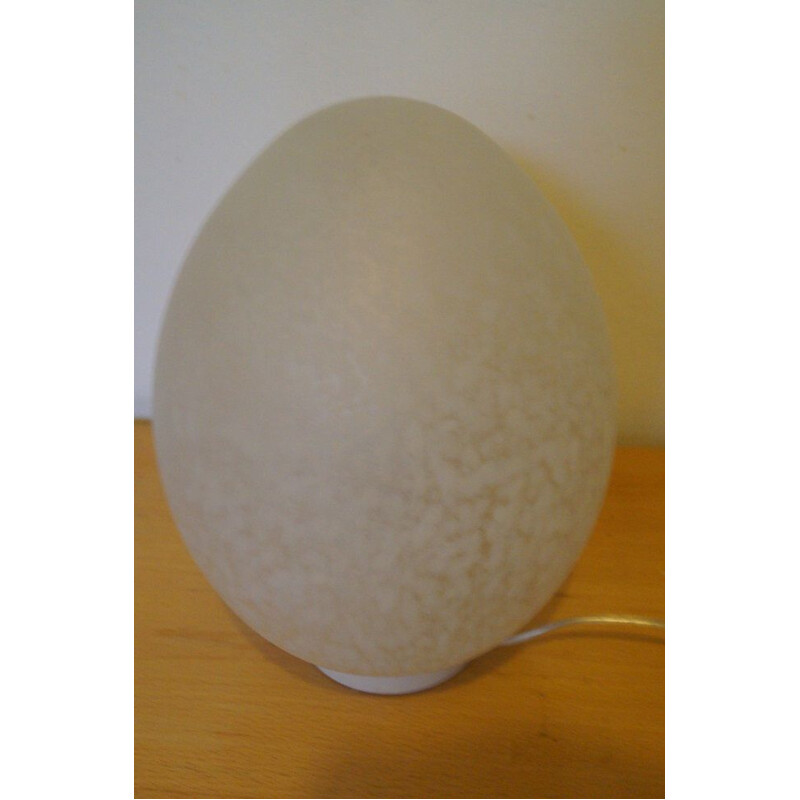 Vintage glass egg lamp, 1970s