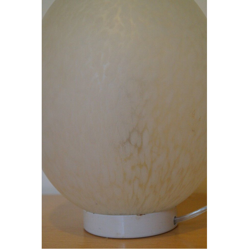 Vintage glass egg lamp, 1970s