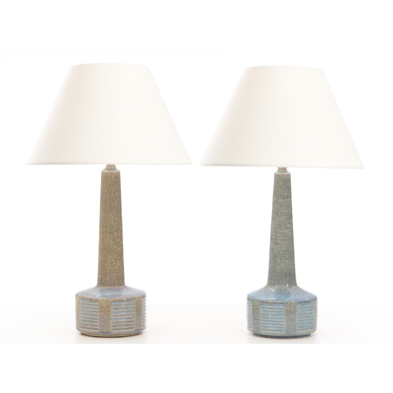 Paire de lampes vintage Palshus en céramique modèle DL26 