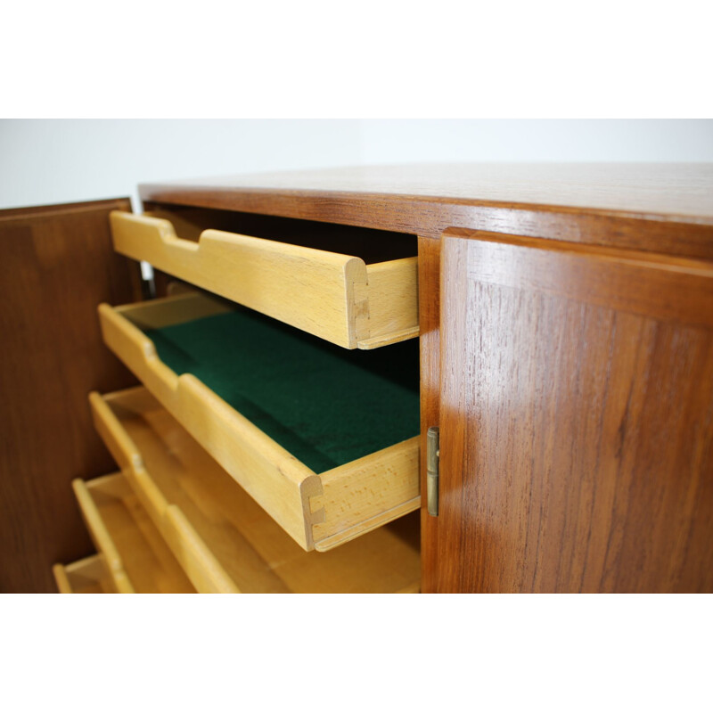 Vintage Omann Jun teak highboard, 1960s 