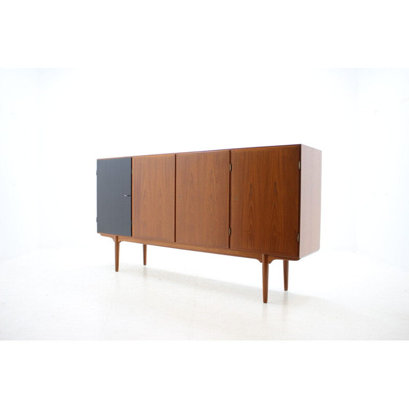 Vintage Omann Jun teak highboard, 1960s 