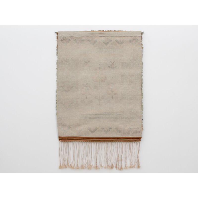 Vintage wool wall tapestry by Skade Soöderholm, Finland