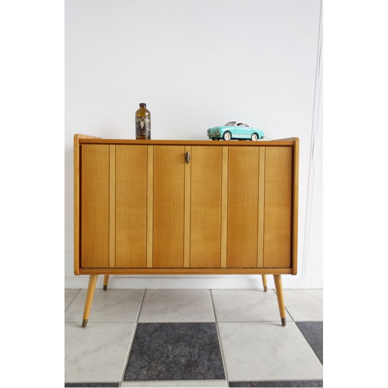 Vintage light wood sideboard 1950s 