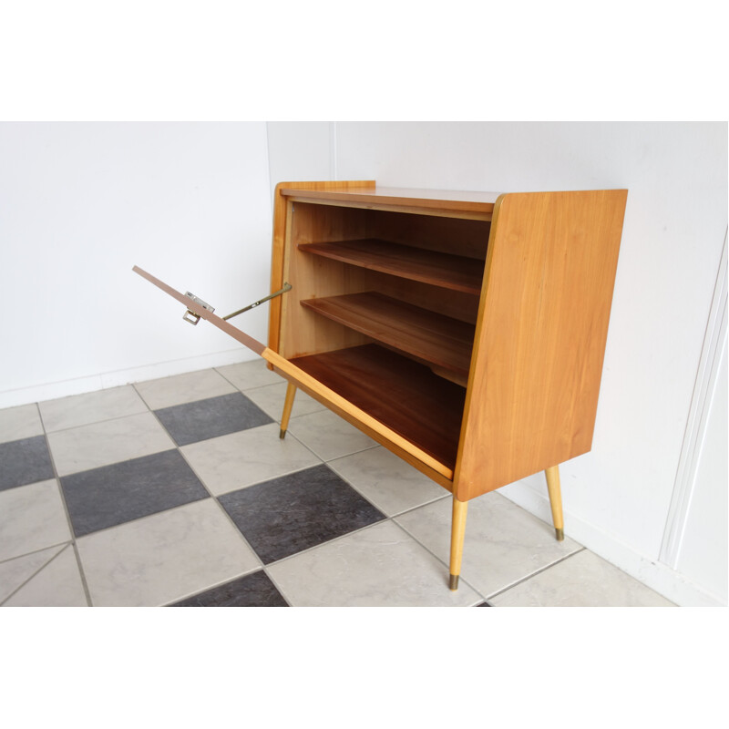 Vintage light wood sideboard 1950s 