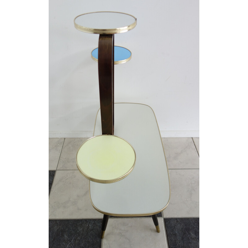 Vintage side table in formica plant 1960s