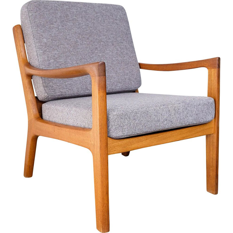 Fauteuil danois vintage en teck par Ole Wanscher pour P. Jeppesens Møbelfabrik, 1960