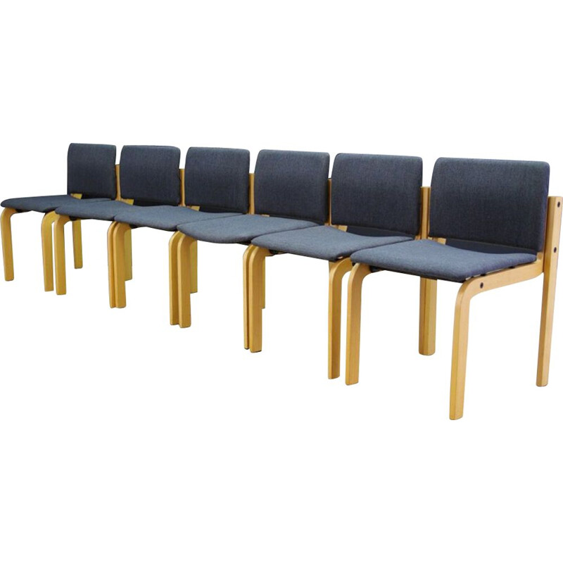 Set of 6 vintage chairs by Fritz Hansen, 1960s-1970s