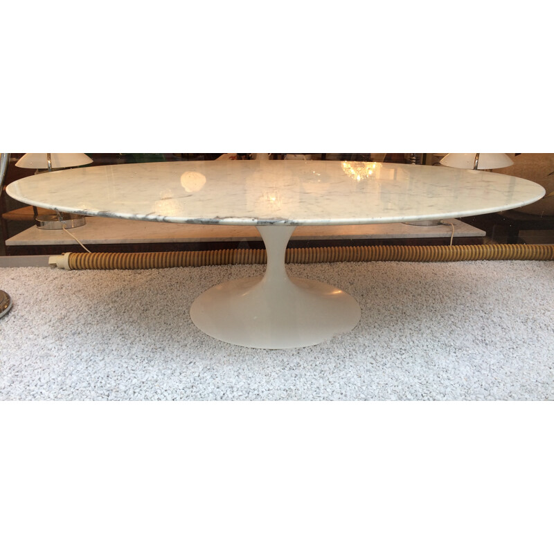 Knoll vintage coffee table in marble and metal, Eero SAARINEN - 1970s