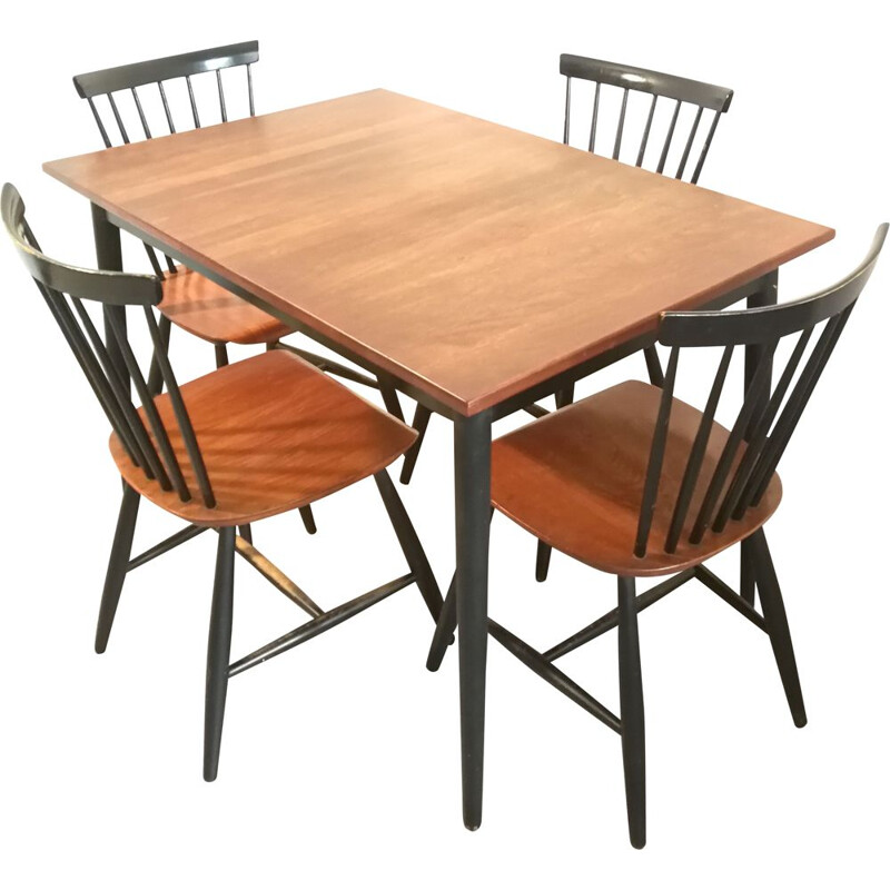 Vintage dining set by Tapiovaara, 1950s