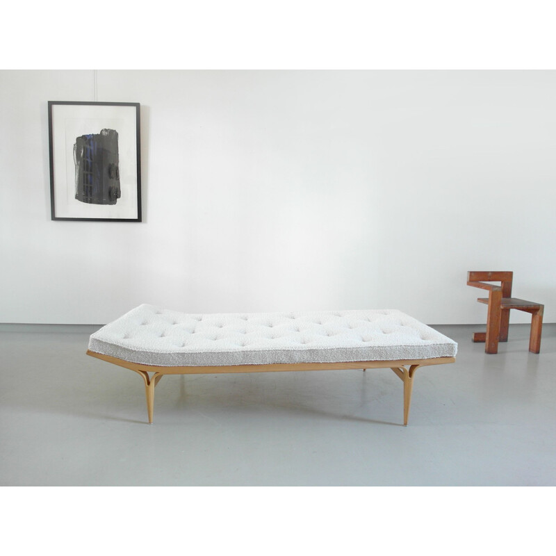 Vintage birch wood daybed by Bruno Mathsson, Sweden, 1957