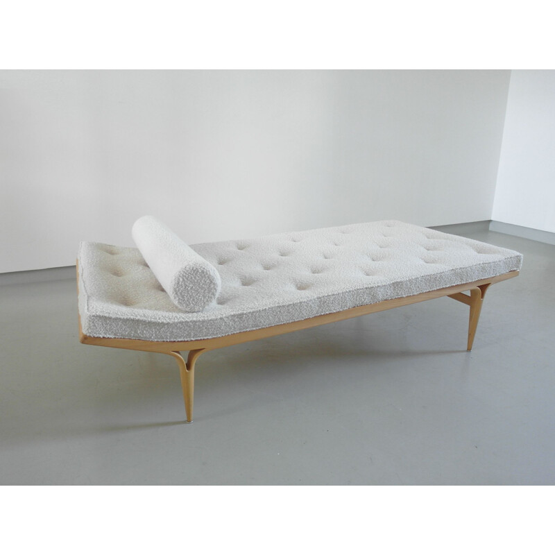 Vintage birch wood daybed by Bruno Mathsson, Sweden, 1957