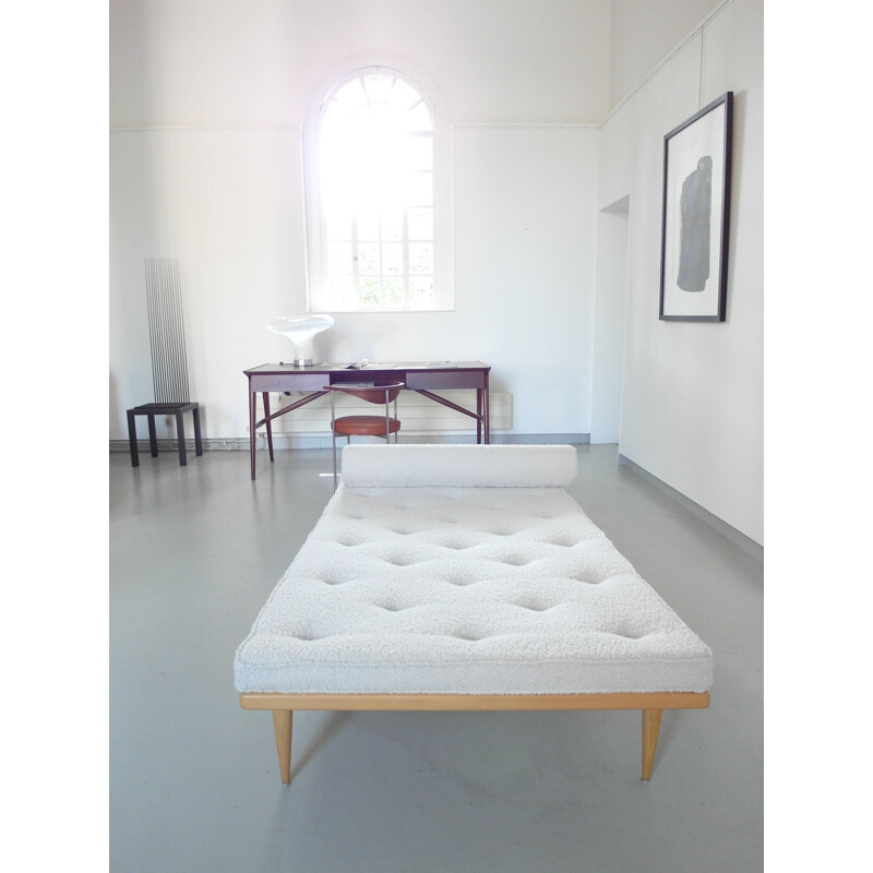 Vintage birch wood daybed by Bruno Mathsson, Sweden, 1957