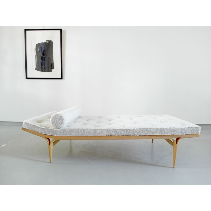 Vintage birch wood daybed by Bruno Mathsson, Sweden, 1957