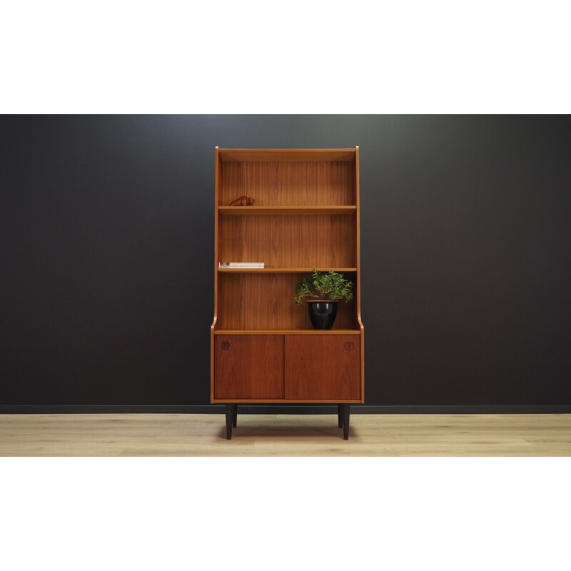 Vintage teak bookcase, scandinavian design, 1960-70