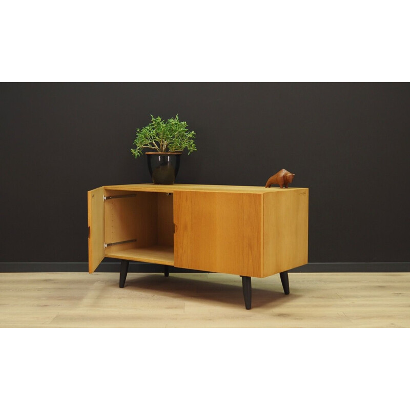 Vintage ash sideboard from Bramin Factory, Denmark, 1960-70