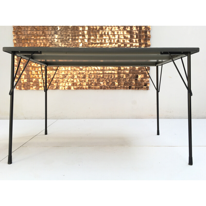 Vintage linoleum table by Wim Rietveld for Gispen, 1950